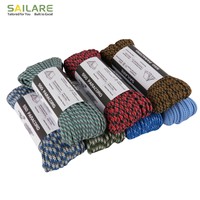 Camping Maßgefertigtes Langlebiges Polyester-Nylon-Fallschirmseil 7-Strang 2mm 3mm 4mm 5mm 6mm 8mm Geflochtenes Zeltseil 550lb Paracord-Seile