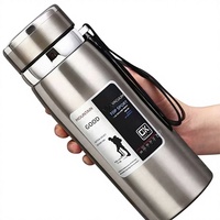 Tasse à thé isotherme grande capacité en acier inoxydable avec infuseur, design moderne et minimaliste pour hommes et femmes, portable pour l'extérieur et la voiture