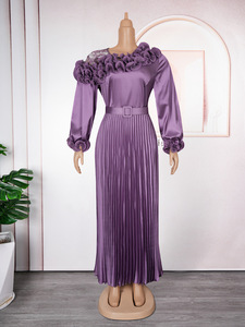 Elegante abito con stampa floreale per feste serali nuova moda lunga Silhouette dritta realizzata in Chiffon Plus Size abito da donna - Product Image 2