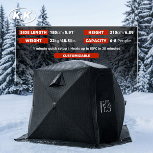 <span class=keywords><strong>Tente</strong></span> de sauna portable d'extérieur étanche en Oxford 600D à <span class=keywords><strong>3</strong></span> couches pour 6 à 8 personnes, modèle OEM Kawagebo Kamp (KK) - Product Image 1
