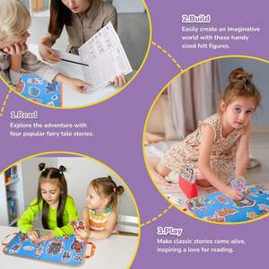 Recién llegados, regalo <span class=keywords><strong>de</strong></span> Navidad, paquete <span class=keywords><strong>de</strong></span> 12, tablero <span class=keywords><strong>de</strong></span> historias <span class=keywords><strong>de</strong></span> <span class=keywords><strong>fieltro</strong></span>, cuentos <span class=keywords><strong>de</strong></span> hadas, franela plegable con actividades preescolares - Product Image 3