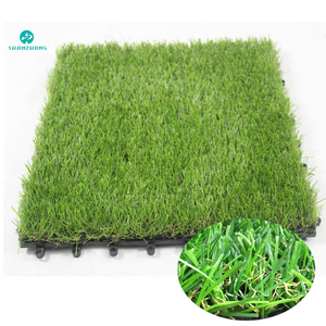 หญ้าเทียมสำหรับสนามฟุตบอล สีเขียว แบบประกบกัน 9 ชิ้น ขนาด 12 นิ้ว แผ่นปูพื้น ติดตั้งง่ายด้วยตัวเอง Shanzhong SZPCK25-30 - Product Image 1