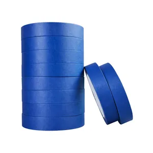 2英寸宽的蓝色油漆胶带，用于墙壁玻璃木材装饰油漆蓝色遮蔽胶带