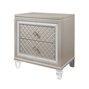 CROSS GLAM CHAMPAGNE SOLID WOOD MODERN NIGHTSTAND for HOME & HOTEL USE - Product Image 5