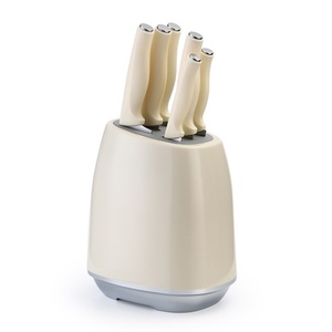 Ensemble de couteaux de chef, couteau Santoku, couteau utilitaire en acier inoxydable, ensemble de couteaux de cuisine avec support - Product Image 1