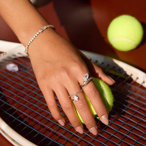 Anillo de Eternidad de Acero Inoxidable Chapado en Oro de 18K de Moda al por Mayor con Incrustaciones de Circonita Creada en Laboratorio para Regalo de Boda, Compromiso o Fiesta - Product Image 2