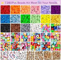 Kit de fabrication de bracelets DIY avec perles en argile polymère, breloques et intercalaires en forme de fruits et d'animaux pour la création de bijoux artisanaux