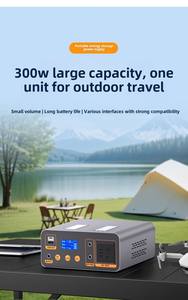 Лидер продаж, черная портативная мини-станция MP1B 300 Вт, фонарик на солнечной панели для кемпинга на открытом воздухе, затемнение для путешествий - Product Image 3