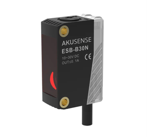 Sensor Fotoeléctrico Cuadrado AKUSENSE ESB-B30N IP67 con Supresión de Fondo, Reflexión Difusa, NPN, Colector Abierto, 2-300mm, 10-30VDC - Product Image 4