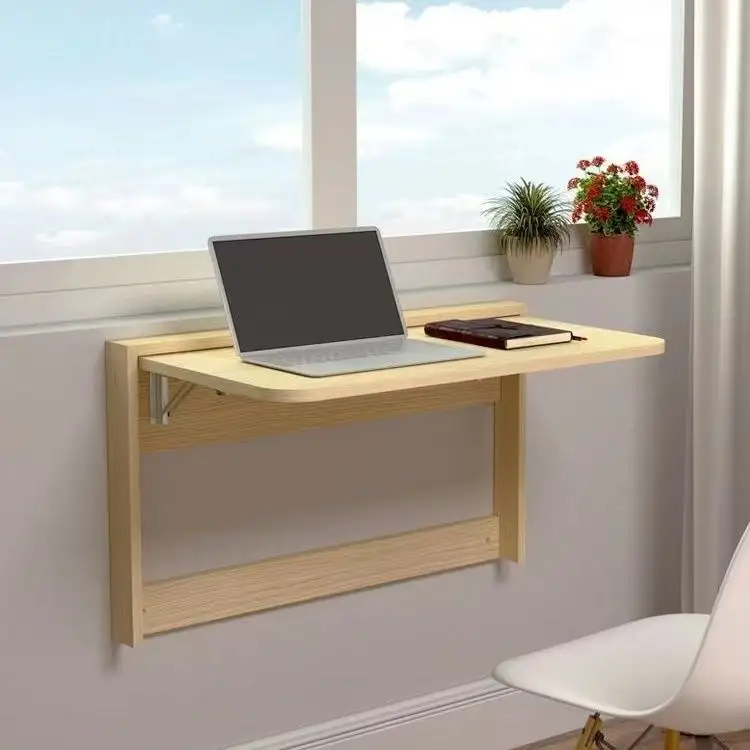 Bureau d'ordinateur pliant mural invisible ménage petit bureau d'étude penché chambre Table multifonctionnelle