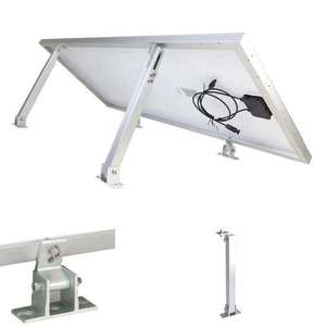0-60 °   Supports de montage inclinables multi-angles réglables pour panneaux solaires, <span class=keywords><strong>en</strong></span> aluminium anodisé, pour toits plats de garages et abris - Product Image 1