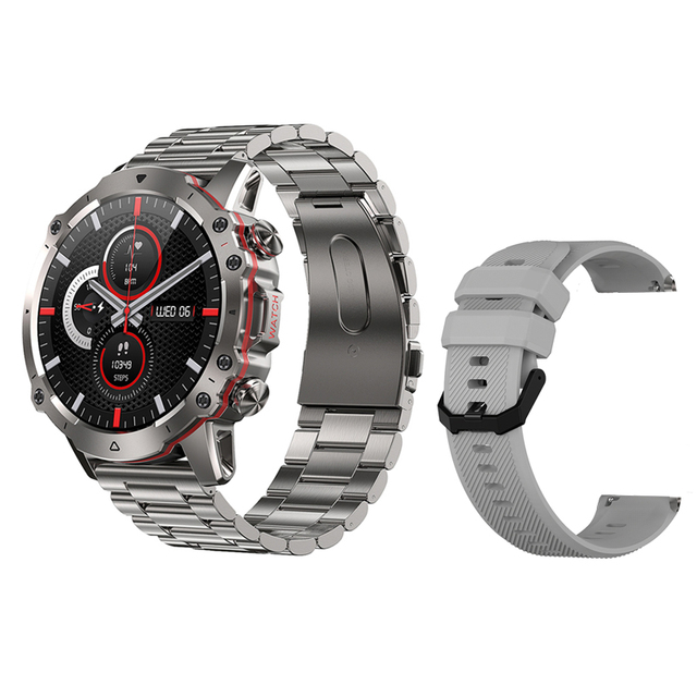 OEM Boot Logo Smart Watch, Double Straps BT Call Man Outdoor Sport Smart Watch 2023 High Quality Smartwatch for Men Smartwatch