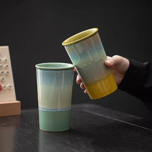 Custom Kiln Glazed Coffee to Go Cup Ceramic Travel Mug with Silicone Lid - Product Image 4