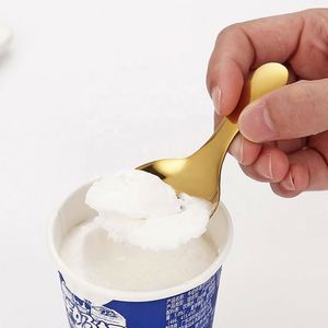 Cuchara de Postre de Acero Inoxidable 304 Plateada con Logotipo Personalizado, Mini Cuchara de Helado con Mango Corto para Fiestas, Té, Azúcar, Sal y Condimentos - Product Image 3