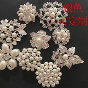 Rose Gold Rhinestone Cristal Flor De Vidro Broches Casamento Nupcial Partido Broche Pinos para Mulheres - Product Image 4