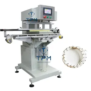 Rotación de 360 grados tubo médico catéter marca Tampografia silicona Servo Pad máquina de impresión