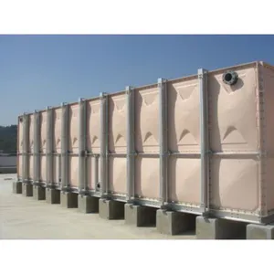 SMC FRP Fibra de vidrio GRP Tanque de almacenamiento de agua seccional Arquitectura de aislamiento Edificio Tanque de agua de bebida rectangular