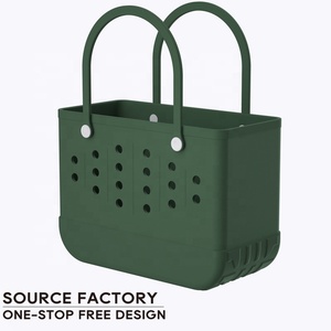 2021 Custom Ins Trend Original for Bogg Bag Silicone Beach Tote Handbags Plastic Material Pet Bags Factory
