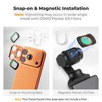 K&F Concept Adaptateur de filtre magnétique léger et innovant de première génération pour iPhone 15-17 Series et Osmo Pocket 3/4