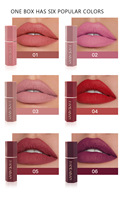 Offre Spéciale rouge à lèvres rouge brillant longue durée bavure soie-mat imperméable hydratant en forme de coeur conception personnalisée 6 couleurs