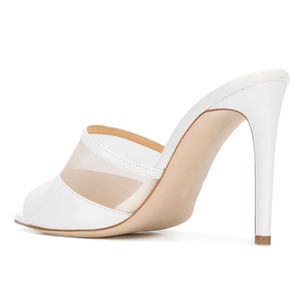 Eleganti <span class=keywords><strong>Sandali</strong></span> Mule da Donna 2020 con Punta Affusolata, <span class=keywords><strong>Tacco</strong></span> <span class=keywords><strong>Alto</strong></span> a Stiletto, Tomaia in PU, Tendenza Moda Estiva - Product Image 4