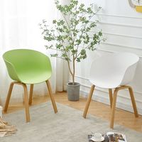 Chaise de salle à manger simple en plastique PP, durable, avec dossier ajouré, légère, pour restaurant, loft, salle à manger