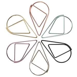 Kẹp Giấy Kim Loại Hình Giọt Nước Màu Vàng Hồng Dễ Thương Hình Dạng Đặc Biệt Kẹp Trang Trí Kẹp Nóng - Product Image 1