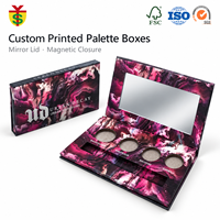 Emballage de maquillage personnalisé vintage sur mesure, emballage de luxe recyclé, palette de fards à paupières, anti-cernes, blush, boîtes en papier