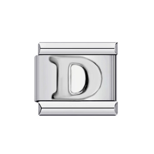 Bracelet de mode DIY en acier inoxydable PVD, avec breloques italiennes modulaires faites à la main, élastiques et à lettre initiale, pour femmes et hommes - Product Image 5