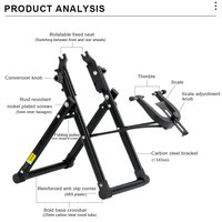 Support de centrage de roue de vélo RIDERACE réglable et pliable pour VTT et vélo de route, en acier au carbone, outil de réparation de cadre de vélo