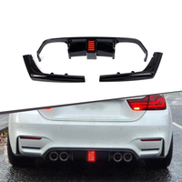 Diffuseur de pare-chocs arrière de type V de haute qualité avec ABS Led noir brillant pour Bmw F80 F82 F83 M3 M4 2014-2019