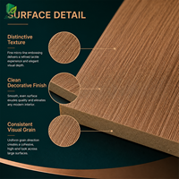 Panneau MDF mélaminé Jinbase 18 mm, grain vertical fin brun cuivré, E0, 1220x2440 mm, panneau de fibres à densité moyenne stratifié mélamine