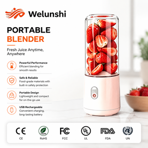 <span class=keywords><strong>Blender</strong></span> à jus portable WLS-1106 avec deux réservoirs de 500 ml, rechargeable par USB, pour smoothies et jus frais à emporter - Product Image 1