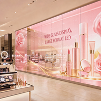 Pantalla LED Transparente de Gran Formato para Exhibición en Ventanas y Paredes de Vidrio de Tiendas de Belleza
