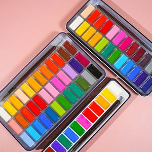 Peintures à l'<span class=keywords><strong>aquarelle</strong></span> solides Bview Art, 12, 24, 36 couleurs avec boîte en métal pour étudiants, artistes, peinture et nail art - Product Image 2