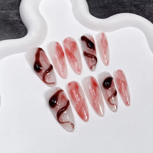 <span class=keywords><strong>Uñas</strong></span> Postizas Hechas a Mano al por Mayor, <span class=keywords><strong>Uñas</strong></span> Acrílicas Cortas Cuadradas <span class=keywords><strong>con</strong></span> <span class=keywords><strong>Flores</strong></span> 3D Talladas y <span class=keywords><strong>Pintadas</strong></span> a Mano - Product Image 3