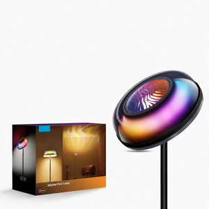 Lámpara de Pie Inteligente RGBIC de 180 cm con 3 Zonas LED, Control Remoto por Aplicación y Sincronización Musical para Dormitorio y Sala de Estar - Product Image 1