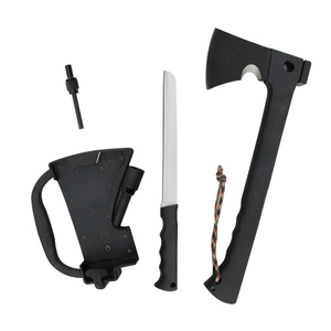 Hacha de fibra de vidrio para acampar, herramienta multifuncional con mango táctico para supervivencia - Product Image 3
