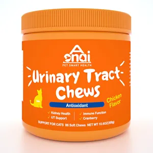 Cranberry Bladder Bites For Cats - Kidney Urinary Tract Health - Soft Chews With D-Mannose Vitamin B6 L-Arginine