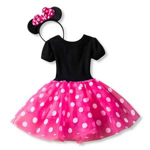 Envío Rápido MS Vestidos de Tutú de Verano para Niñas, Vestido de Princesa de Manga Corta con Puntos de Polka, Disfraz de Minnie para Niñas Pequeñas - Product Image 2