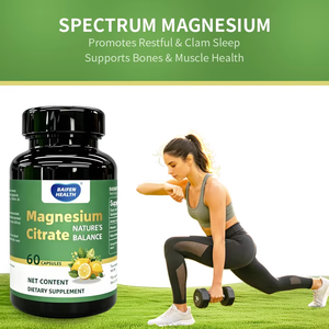 Complément Alimentaire Complexe de Magnésium 3-en-1 – Soutient la Santé Musculaire et Nerveuse – Citrate de Magnésium – 60 Capsules - Product Image 1