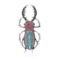 Broche Insecte en alliage émail cristal Accessoire créatif personnalisé pour vêtements pour hommes et femmes Type d'épingle