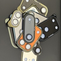 Anneau de protection d'objectif d'appareil photo en métal givré pour iPhone 17 Pro Max 17 Pro Air, film de protection d'objectif en verre trempé anti-rayures 9H