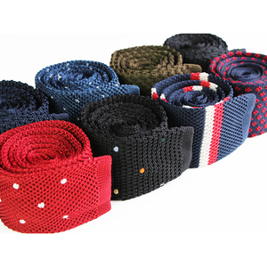 Cravates classiques pour hommes, <span class=keywords><strong>tricot</strong></span>ées en <span class=keywords><strong>soie</strong></span>, avec des rayures simples - Product Image 2