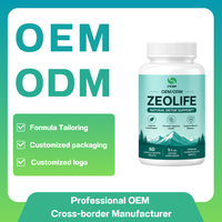 OEM/ODM |   Capsules de zéolite : 1g par capsule, micropoudre activée, pour l'énergie corporelle, capsules de zéolite activée sans gluten