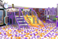 Nuevo Diseño Personalizado con Temática, Tobogán Doble con Piscina de Pelotas, Área de Juegos Infantil, Equipo de Juegos Interior Comercial