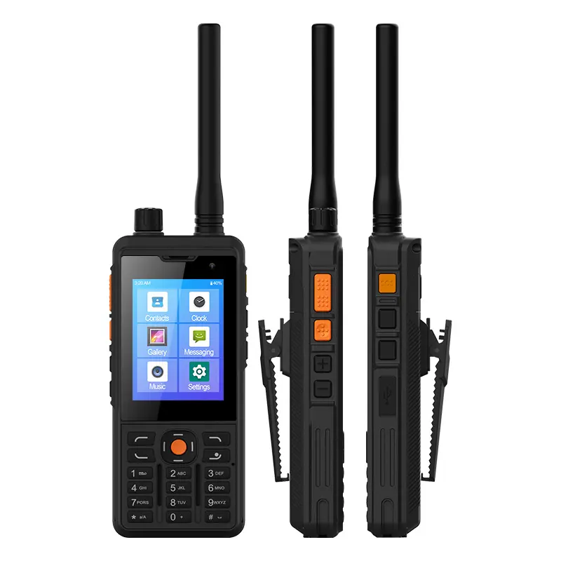 デュアルSIMカードUNIWAP5クワッドバンド5300mahビッグバッテリー4GLTE Android携帯電話 (UHF PTT POC DMR Zello Walkie Talkie付き)