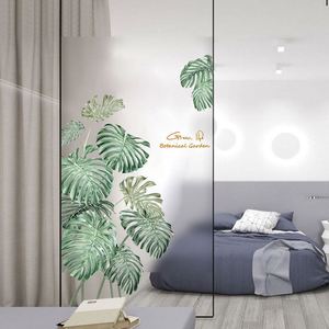 Autocollants muraux en vinyle DIY en forme de feuilles vertes pour chambre à coucher, salon, salle à manger, cuisine, chambre d'enfants, décorations murales pour portes et décoration intérieure - Product Image 3