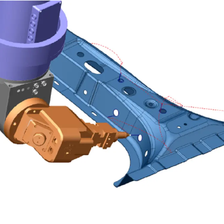 SprutCAM X 5D und 6D CNC-Schneidroboterarm-Simulationssoftware für Laserschneiden Plasmaschneiden Wasserstrahlschneiden Messerschneiden