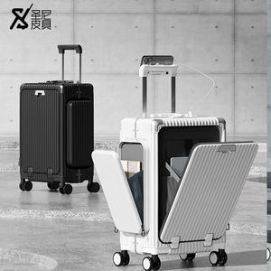 חזית פתיחת מטען מטען חדש מזוודה 20 אינץ 'pc ללבוש-עמיד פנים רב תפקודי 24 אינץ' מזוודה - Product Image 1